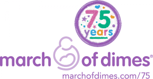 March of Dimes logo 75 yrs