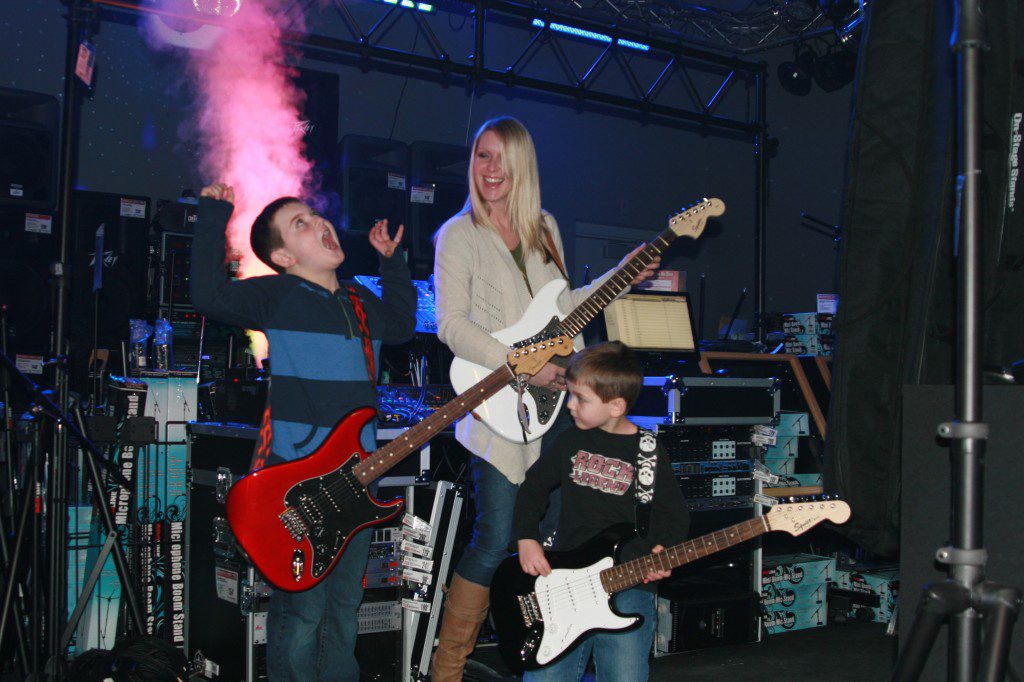 Rocking out with my boys!