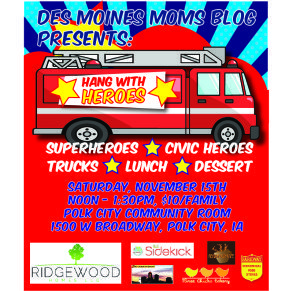 Des Moines Moms Blog Presents "Hang with Heroes" Play Date Event