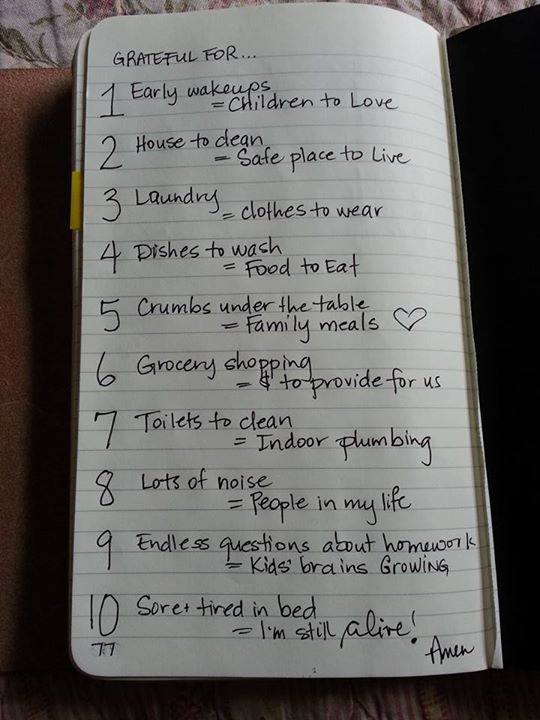 Grateful For List | Des Moines Moms Blog