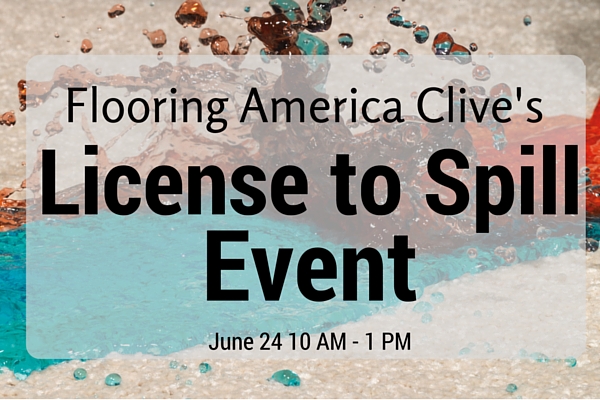 License to Spill Event: Flooring America Clive | Des Moines Moms Blog