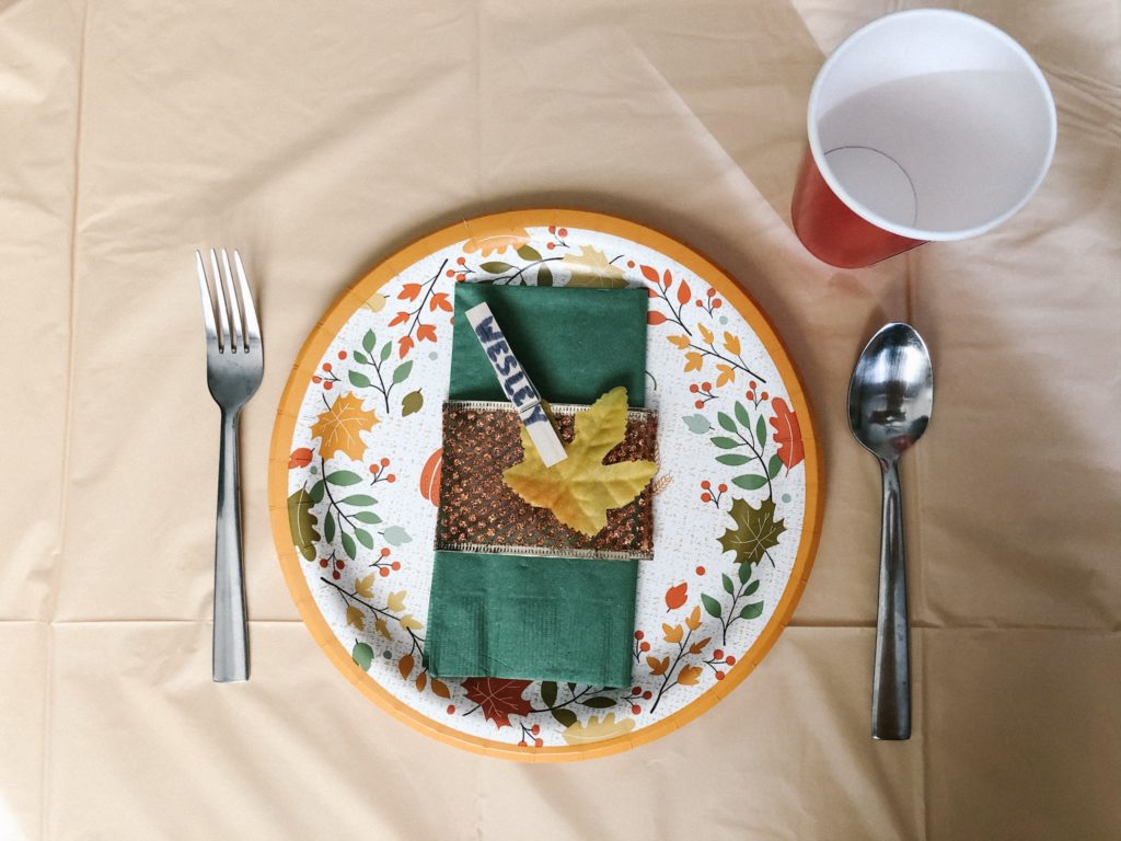 holiday place setting DIY