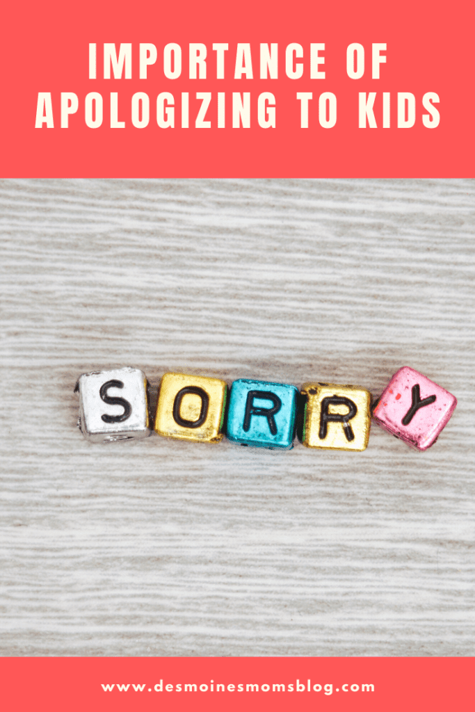 apologizing