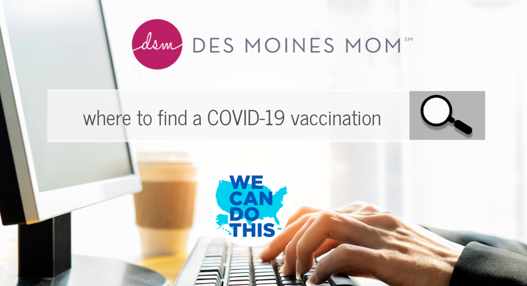 where to find a COVID-19 vaccination des moines