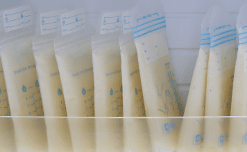 bags of breastmilk in freezer. breast milk donor. Des Moines Mom