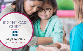 Mom comforting injured daughter Urgent Care Guide Des Moines