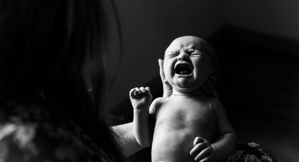 newborn crying